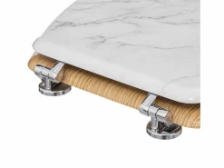 5five Asiento de inodoro de madera con efecto mármol