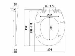 Sale Helloshop26 Asiento de inodoro de plástico con bajada automática y mecanismo de liberación rápida 19_0000677 Blanco