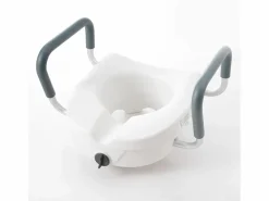 Sale Asiento de Inodoro Elevado SucceBuy, Altura 12,7 cm, Capacidad 158 kg, Ancho Ajustable 48,1 a 55,9 cm, Blanco