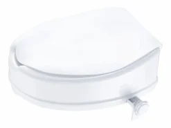 Clearance Asiento de inodoro elevado SucceBuy 10 cm, instalación rápida, plástico resistente, capacidad 136 kg, universal e higiénico Tapa De Inodoro