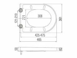 Clearance Asiento de inodoro en forma de D con cierre suave para baño familiar 19_0000736 Tapa De Inodoro