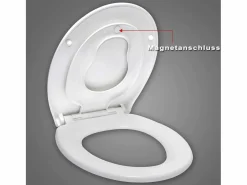 Online Helloshop26 Asiento de inodoro familiar con asiento para niños asiento de inodoro de plástico con cierre automático 19_0000682 Blanco