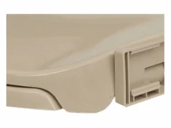 Helloshop26 Asiento de inodoro ovalado con tapa de cierre suave 02_0002921 Beige