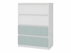 Best ASTER T4 - Arcón moderno 4 cajones - 97x70x40 - Mueble de almacenaje para niños - y verde Cómoda