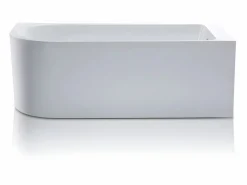 Clearance Bañera acrílica blanca de esquina, 240L, 170 x 75 x 58 cm, ángulo recto, ANIKA Bañera Rinconera
