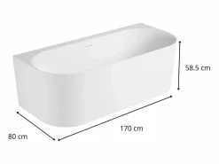 Online Bañera acrílica blanca de pared FORMA de 170 cm Blanco