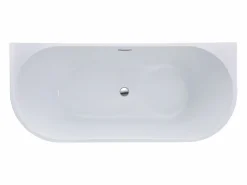 Shower & Design Bañera acrílica blanca, 245L, 170 x 75 x 58 cm, DIVINA
