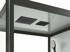 Clearance Shower & Design Bañera con ducha balneario - Negro - L150 x P75 x Alt. 215 cm - 36 jets - DARIA Negro / Blanco