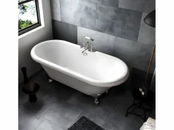Outlet ROGIER & MOTHES Bañera con patas CHELSEA 154 cm patas LEÓN NEGRAS Negro / Blanco