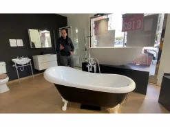 Best Bañera con patas RICHMOND NEGRA 171 cm patas ÁGUILA COBRE ENVEJECIDO Bañera Con Patas