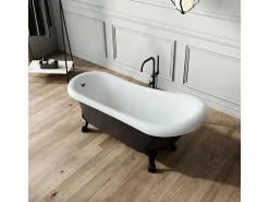 Best Bañera con patas RICHMOND NEGRA 171 cm patas ÁGUILA COBRE ENVEJECIDO Bañera Con Patas