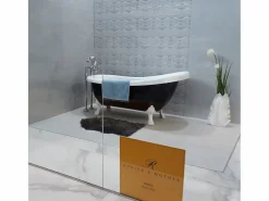 ROGIER & MOTHES Bañera con patas RICHMOND NEGRA 171 cm patas LEÓN DORADAS