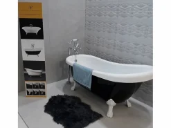 ROGIER & MOTHES Bañera con patas RICHMOND NEGRA 171 cm patas LEÓN DORADAS