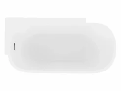 Discount Bañera de esquina blanca - 225 L - acrílico - 160 x 78 x 58 cm - esquina izquierda - RIVASO Bañera Rinconera
