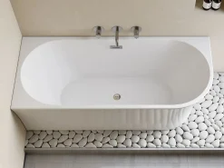 Hot Bañera de esquina izquierda - 228 L - 170 x 75 x 59 cm - Blanca - Acrílico - PONTICOLA Bañera Rinconera