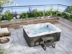 Bañera de hidromasaje 3 pl blanca - 65 jets - 200 x Prof. 160 x Alt. 80 cm - Sistema BALBOA - FIDJI V Bañera De Hidromasaje De Exterior