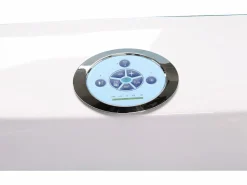 New ELITESHOPPING Bañera de hidromasaje 180 X 96 cm con frontal de cristal 9 jets - Jasmine Blanco