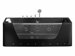 Hot Bañera de hidromasaje acristalada con leds negra DYONA Bañera De Hidromasaje