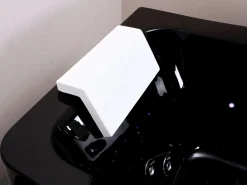 Hot Bañera de hidromasaje acristalada con leds negra DYONA Bañera De Hidromasaje
