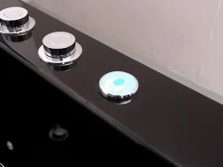 Hot Bañera de hidromasaje acristalada con leds negra DYONA Bañera De Hidromasaje
