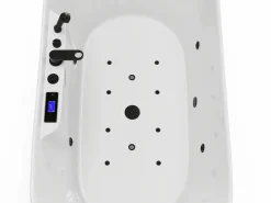 New Bañera de hidromasaje asimétrica blanca - 190 L - 180 x 80 x 74 cm - BOLAZA Bañera De Hidromasaje