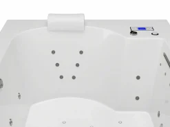 Online Shower & Design Bañera de hidromasaje blanca - 2 plazas - 450 L - 185 x 120 x 65 cm - DEFORIA Blanco