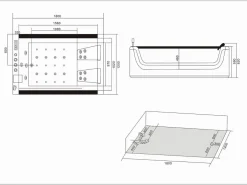 Clearance ELITESHOPPING Bañera de hidromasaje blanca para 2 personas 180 X 120 cm 18 jets - Pearl Blanco