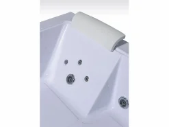 ELITESHOPPING Bañera de hidromasaje blanca doble bomba 178 X 147 cm 33 jets - Petal