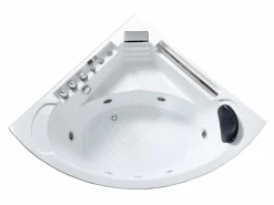 ELITESHOPPING Bañera de hidromasaje blanca para 1 persona 135 X 135 cm 6 jets - Sage