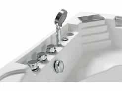 ELITESHOPPING Bañera de hidromasaje blanca para 1 persona 135 X 135 cm 6 jets - Sage