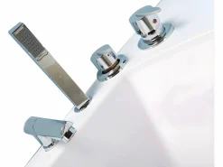 Best ELITESHOPPING Bañera de hidromasaje blanca 180 X 90 cm Cromoterapia 14 jets - Primula Blanco