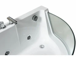 ELITESHOPPING Bañera de hidromasaje con cristal panorámico 170 X 80 cm 6 jets - Lotus