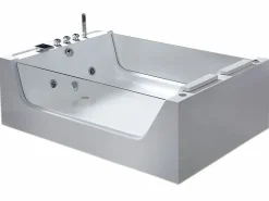 Online Bañera de hidromasaje con cristal panorámico 170 X 120 cm 8 jets - Gemma Bañera De Hidromasaje|Bañera Rinconera