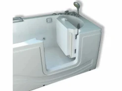 Outlet ELITESHOPPING Bañera de hidromasaje con puerta la derecha 153 x 76 cm – Pansy Blanco