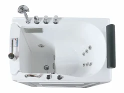 Shower & Design Bañera de hidromasaje con puerta - 1 plaza - 220L - 101,5 x 69 x 99 cm - BARUVA