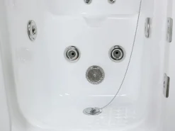 Shower & Design Bañera de hidromasaje con puerta - 1 plaza - 220L - 101,5 x 69 x 99 cm - BARUVA