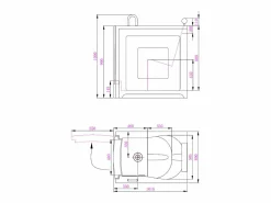Shower & Design Bañera de hidromasaje con puerta - 1 plaza - 220L - 101,5 x 69 x 99 cm - BARUVA