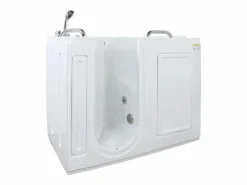 Bañera de hidromasaje con puerta - 1 plaza - 355L - 134,5 x 67,3 x 106 cm - BURAM Bañera De Hidromasaje