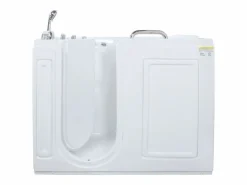 Bañera de hidromasaje con puerta - 1 plaza - 355L - 134,5 x 67,3 x 106 cm - BURAM Bañera De Hidromasaje