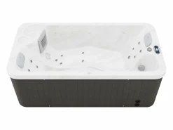 Outlet Bañera de hidromasaje de 2 plazas perlado con cubierta, 18 jets, Ancho 210 x Prof. 110 x Alt. 74 cm, motor BALBOA, TAHITI Bañera De Hidromasaje De Exterior