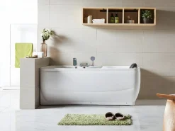 Outlet Bañera de hidromasaje GAVINO - 1 plaza - Angulo izquierdo Bañera De Hidromasaje|Bañera Rinconera