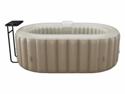 Best VOGUE SPA Bañera de hidromasaje hinchable ovalado 2 plazas, Ancho 190 x Prof. 120 x Alt. 65 cm, 90 chorros de aire, gris , B-LUCKY Topo