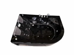 ELITESHOPPING Bañera de hidromasaje negra 170 X 115 cm para 2 personas 15 jets - Black Tulip Negro