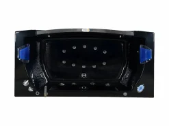 ELITESHOPPING Bañera de hidromasaje negra 180 X 90 cm frontal de cristal 14 jets - Cherry