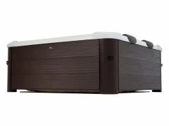 Clearance Mspa Bañera de hidromasaje semirrígida 6 plazas marrón, 120 jets, Ancho 160 x Prof. 160 x Alt. 65 cm, MAKEMO de Marru00f3n