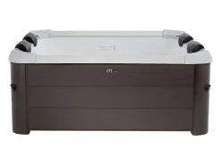 Clearance Mspa Bañera de hidromasaje semirrígida 6 plazas marrón, 120 jets, Ancho 160 x Prof. 160 x Alt. 65 cm, MAKEMO de Marru00f3n