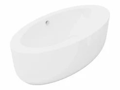 Outlet Bañera de pie ovalada blanca de 206 L, 185 x 91 x 58 cm, MARMATI Bañera Exenta