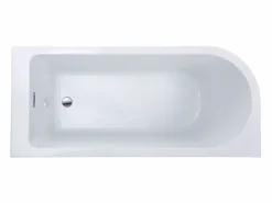 Shower & Design Bañera ducha con mampara corredera, 240 L, ángulo derecho, ANIKA
