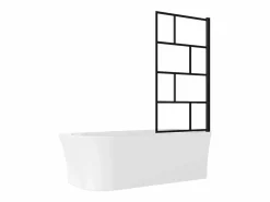 New Shower & Design Bañera ducha con mampara de baño giratoria - 201 L - Ángulo derecho - PONTICOLA Blanco