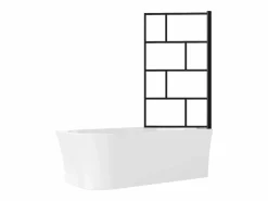 New Shower & Design Bañera ducha con mampara de baño giratoria - 201 L - Ángulo derecho - PONTICOLA Blanco